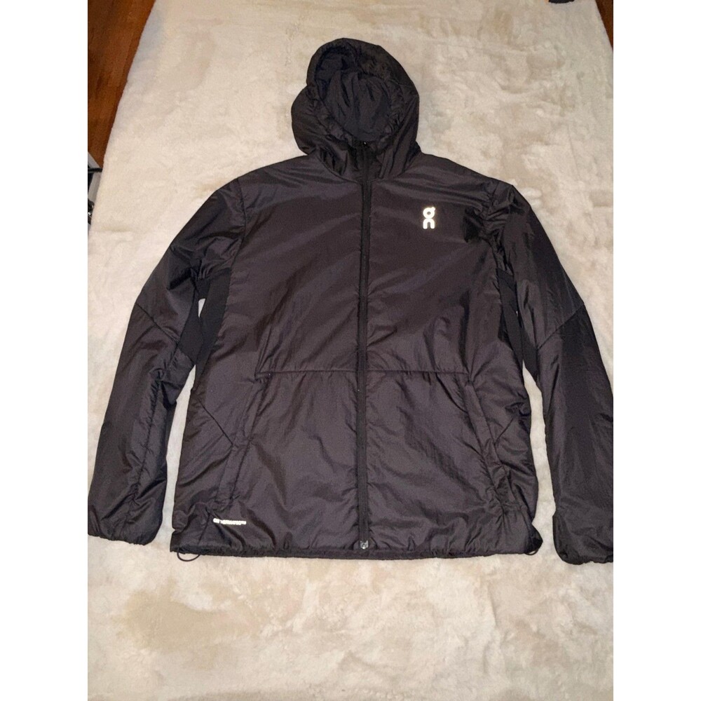 On Jacket Mens Large Black Run On Clouds Trek Thermatect Insulated Hooded